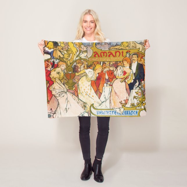 Älskare, Alphonse Mucha Fleecefilt (På plats)