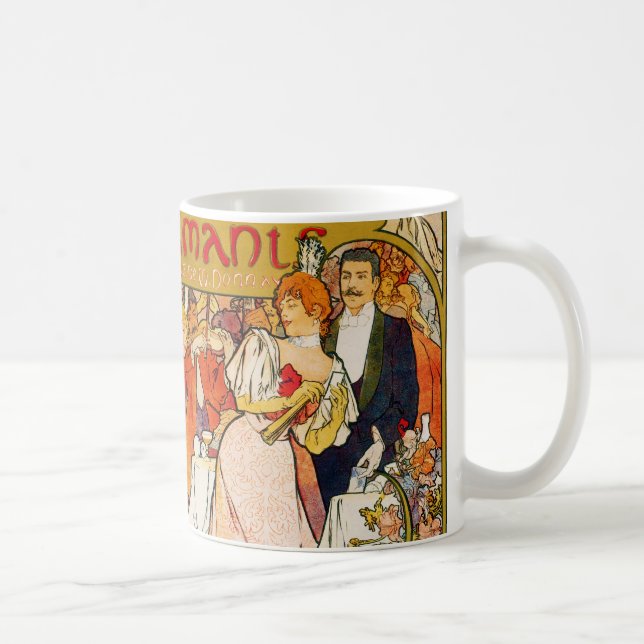 Älskare, Alphonse Mucha Kaffemugg (Höger)