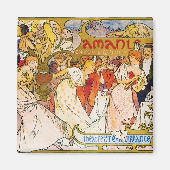 Älskare, Alphonse Mucha Magnet (Framsidan)