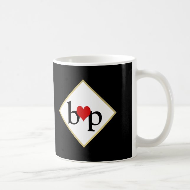 Älskare Anpassningsbar Monogram om Färg Kaffemugg (Höger)