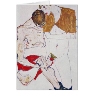 Älskare av Egon Schiele Hälsningskort