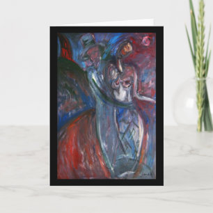 Älskare av natten - original- konsthälsningkort kort