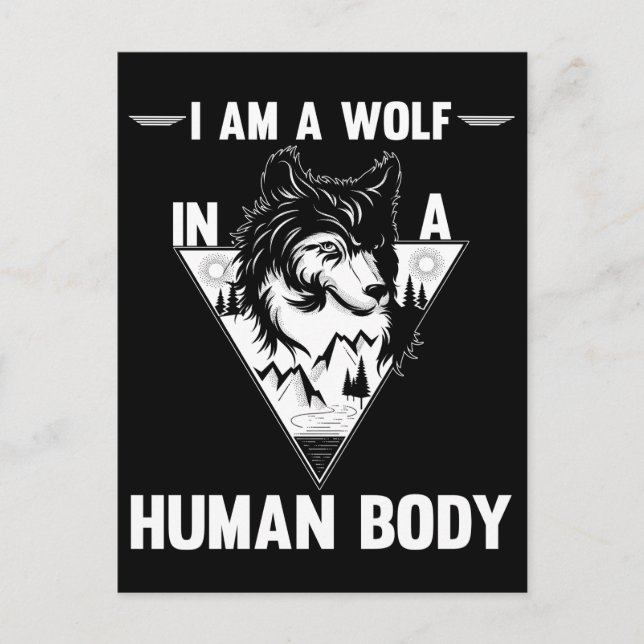 älskare av varg skogs djur vykort (Framsida)