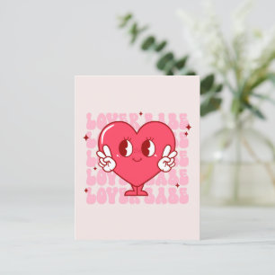 Älskare Babe   Cute Smilande hjärta och upprepad t Vykort