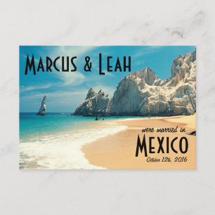 Älskare Beach, Cabo, Mexico Bröllop Announce/Inbju Inbjudningar