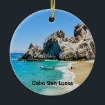 Älskare Beach, Cabo San Lucas Julgransprydnad Keramik<br><div class="desc">Älskare Beach är den största stranden attraktion i Cabo San Lucas. Sol,  sand och vackra vatten-behållor är de som är upptagna på dagen.</div>