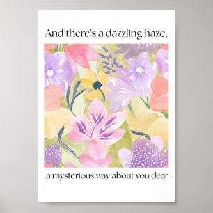 Älskare Blommigt Lyrics Poster