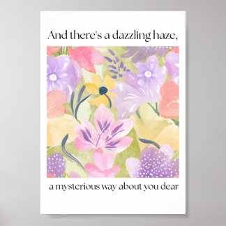 Älskare Blommigt Lyrics Poster