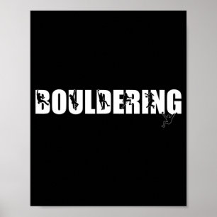 Älskare Bouldering av klimatberget sten Poster