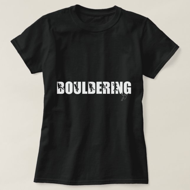 Älskare Bouldering av klimatberget sten  T Shirt (Design framsida)