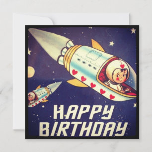 Älskare Boy Birthday Rocket Kort