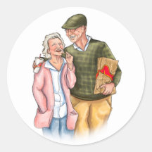 Älskare Bröllop-årsdagen, ett gammalt sött par