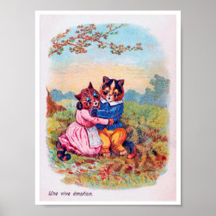 Älskare Cat (Strong Emotion), Louis Wain Poster