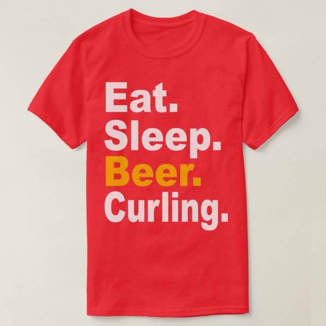Älskare citerar Curling Hobby T Shirt (Design framsida)