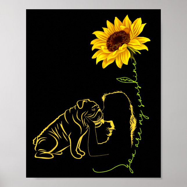 Älskare-du är min solskensbäste idé för Hund Mamma Poster (Framsidan)
