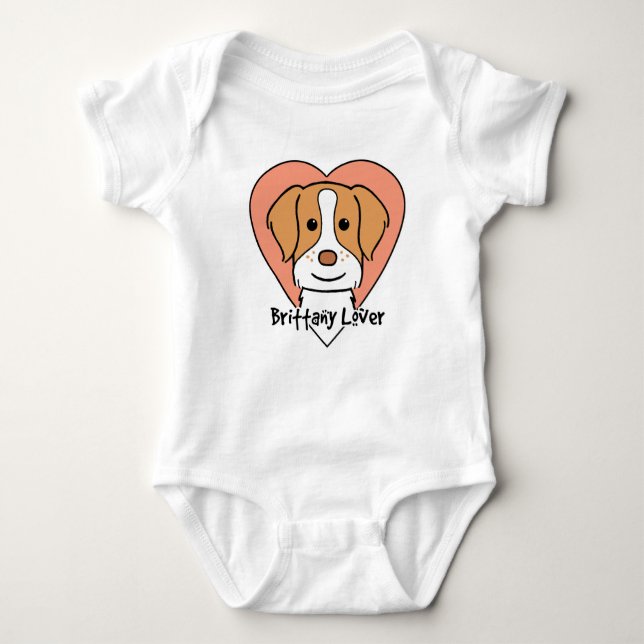 Älskare för Brittany Spaniel Tee Shirt (Framsida)