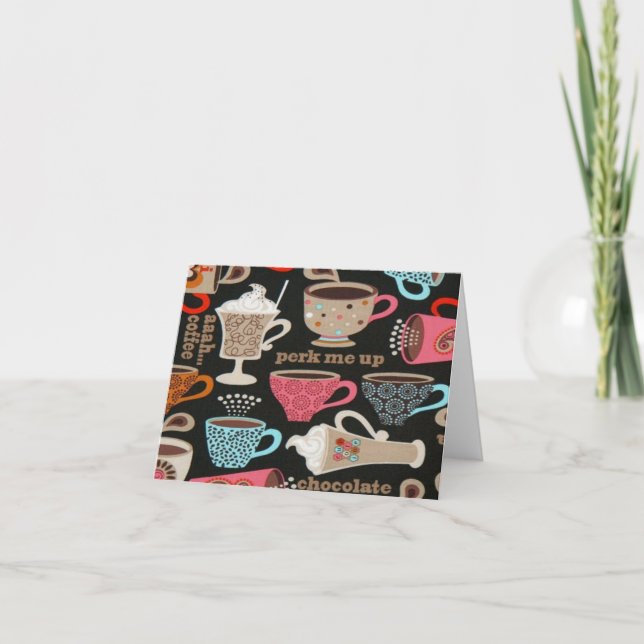 Älskare för CafeLatte kaffe noterar kortet Kort (Framsida)