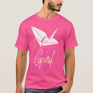 Älskare för den Pappra Origami Japan Crane Animal T Shirt