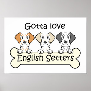 Älskare för engelsk Setter Poster