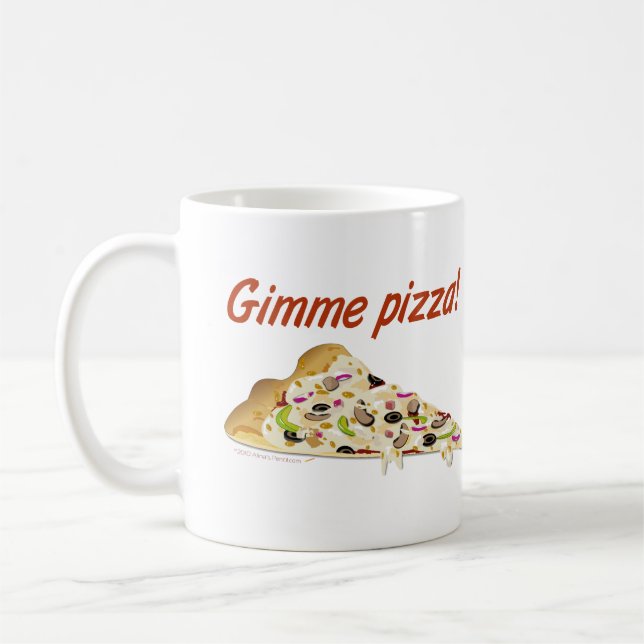 Älskare för Gimme PizzaPizza Kaffemugg (Vänster)