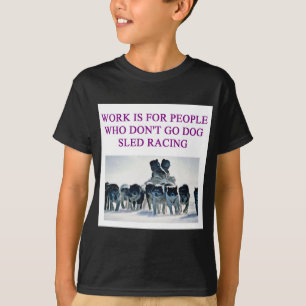 älskare för iditarod för hundsled tävlings- t-shirt