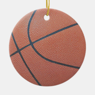 Älskare för lagSpirit_Basketball texture_Hoops Julgransprydnad Keramik
