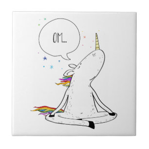 Älskare för Unicorn för UnicornYoga rolig Kakelplatta