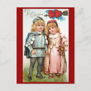 Älskare för vykort för Victorianvalentin antika