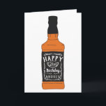 Älskare för Whiskey för födelsedag för Kort<br><div class="desc">Detta kort presenterar en teckningstilillustration av en whiskeyflaska. Flaska etikett är klar för att dig in ska fylla din egna information för att skapa ett personligfödelsedagkort som är perfekt för någon som firar en 21st födelsedag eller för någon, som älskar att dricka whiskey. Använd mallfälten lätt för att skriva in...</div>