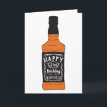 Älskare för Whiskey för födelsedag för Kort<br><div class="desc">Detta kort presenterar en teckningstilillustration av en whiskeyflaska. Flaska etikett är klar för att dig in ska fylla din egna information för att skapa ett personligfödelsedagkort som är perfekt för någon som firar en 21st födelsedag eller för någon, som älskar att dricka whiskey. Använd mallfälten lätt för att skriva in...</div>