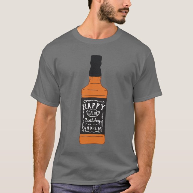 Älskare för Whiskey för födelsedag för T Shirt (Framsida)