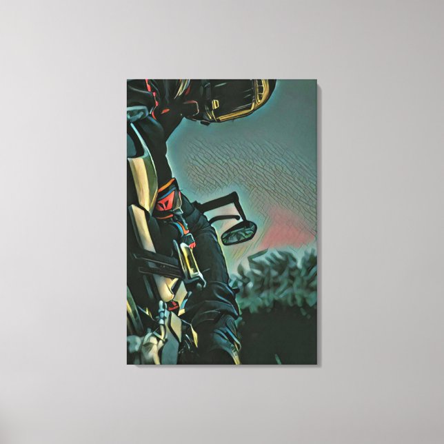 älskare-gåva för motorcykel tävla canvastryck (Framsida)