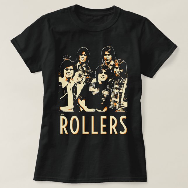 Älskare Gift Band Bay City Rollers Music Sten Gift T Shirt (Design framsida)