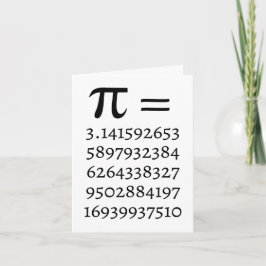 Älskare-hälsningskort för lycklig Pi Day Math Kort
