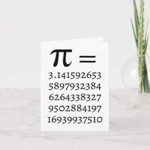 Älskare-hälsningskort för lycklig Pi Day Math Kort