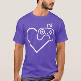 Älskare Heart för videospel med spelkontroll T Shirt