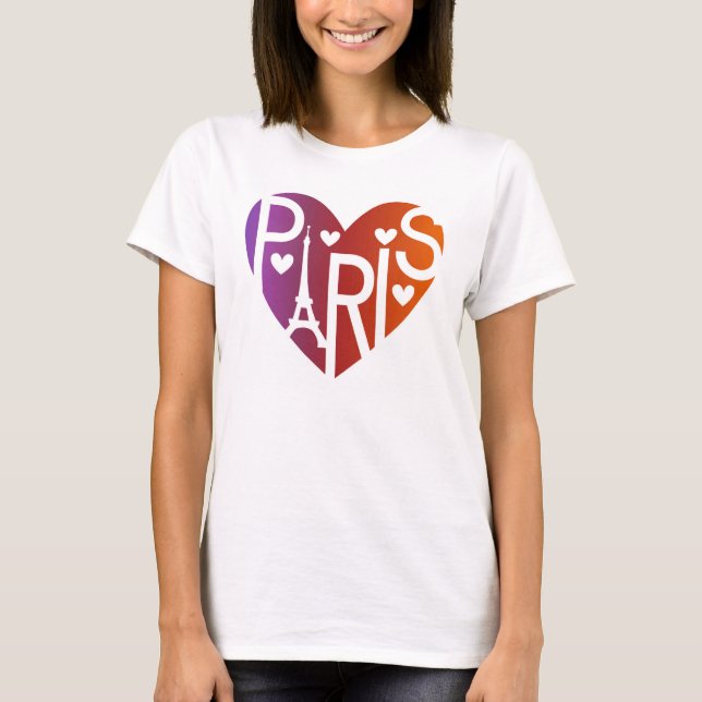 Älskare Heart® Paris Älskare-Shirt T-shirt (Framsida)