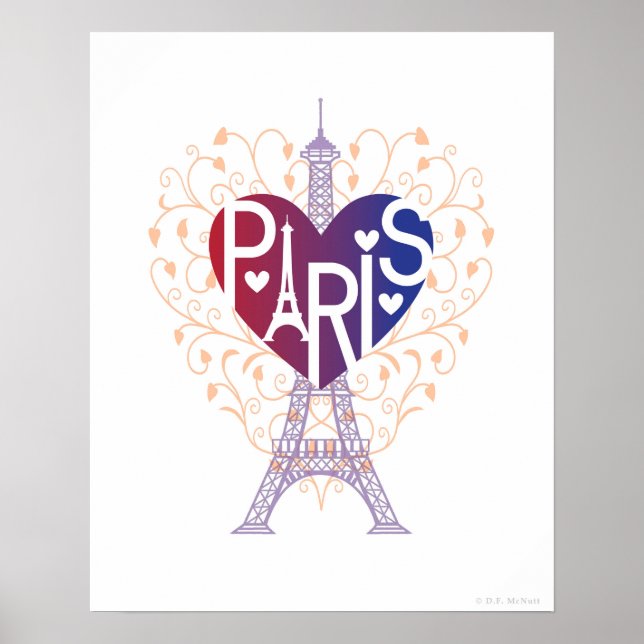ÄLSKARE HEART® Paris Poster (Framsidan)