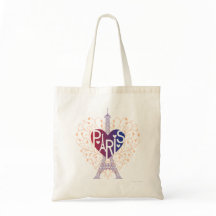Älskare Heart® Paris Tote Bag