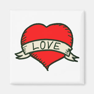 Älskare Heart Shape Teckning Magnet