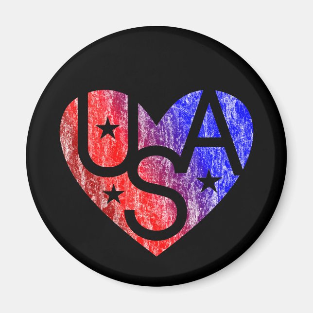 ÄLSKARE HEART® USA Magnet (Framsidan)