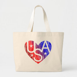 ÄLSKARE HEART® USA Tote Bag Jumbo Tygkasse