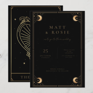 Älskare Inbjudan, inbjudan till Tarot Wedding