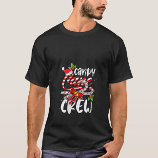 Älskare Kids (kvinna Candy cane Crew) jul - kandy T Shirt