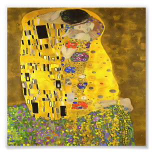 Älskare Kiss Fine Art Acrylic Painting Fototryck
