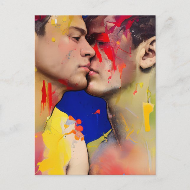 Älskare Kiss-vykort Vykort (Framsida)