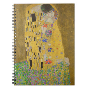 Älskare Kissing Embrace av Gustav Klimt Anteckningsbok