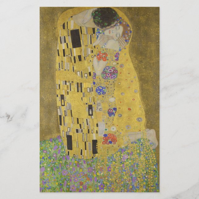 Älskare Kissing Embrace av Gustav Klimt Brevpapper (Framsida)