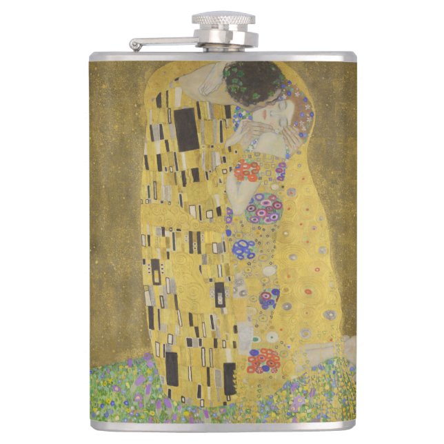 Älskare Kissing Embrace av Gustav Klimt Fickplunta (Framsidan)
