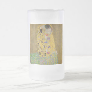 Älskare Kissing Embrace av Gustav Klimt Frostat Ölglas